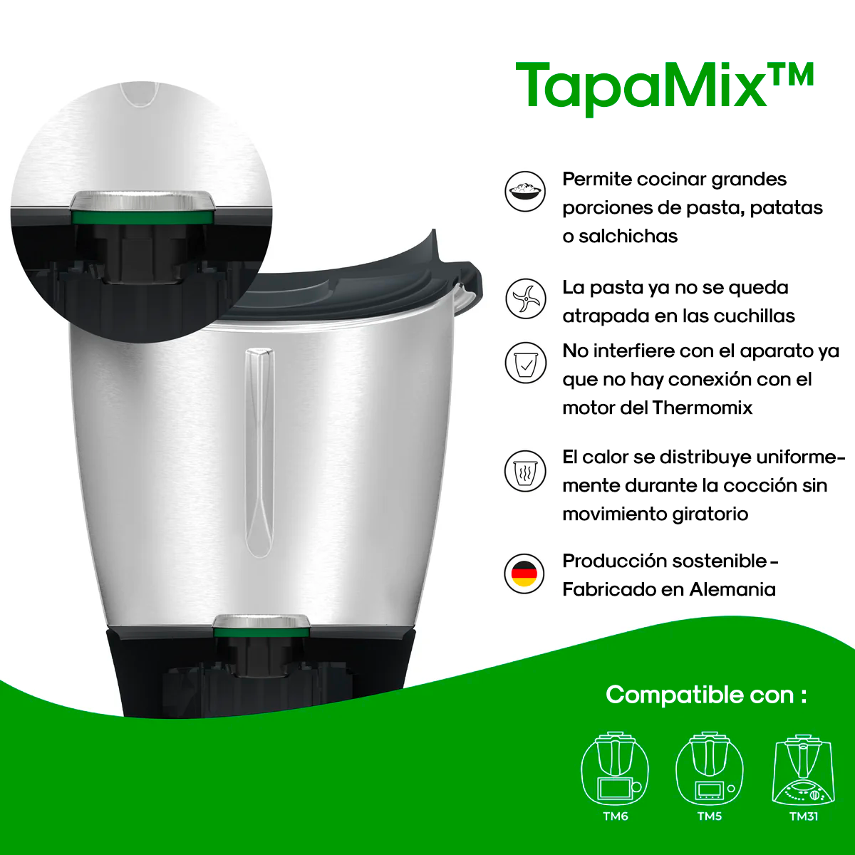 TapaMix™ | Tapa para sustituir las cuchillas TM5 TM6 TM31